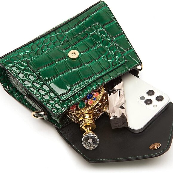 Mini Crossbody Bag Vegan Leather Compact Stylish Functional for Women - Picture 6 of 6